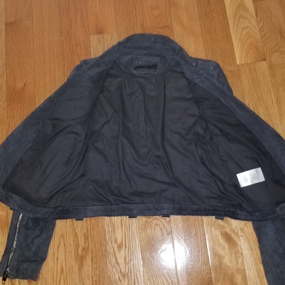 Blank NYC Grey suede moto jacket - Picture 3 of 7